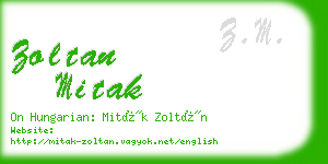 zoltan mitak business card